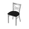 Holland Bar Stool Co 620 Catalina 18" Chair with Anodized Nickel Finish and Black Vinyl Seat 62018ANBlkVinyl - alternate 1